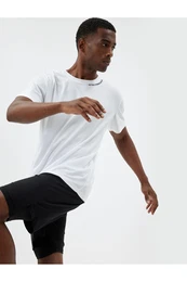 Sports T-Shirt Slogan Printed Short Sleeve Crew Neck