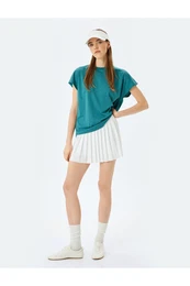 Short Sleeve Crew Neck Oversize Sports T-Shirt