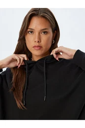 Long Sleeve Triple Thread Cotton Basic Hooded Sweatshirt