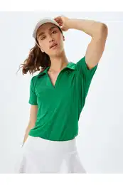 Polo Neck Short Sleeve Slim Fit Sports T-Shirt