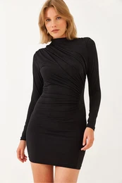 Women's Front Pleated Mini Dress