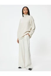 Oversize Turtleneck Sweater Long Sleeve