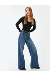 Square Neck Knitwear Sweater Long Sleeve