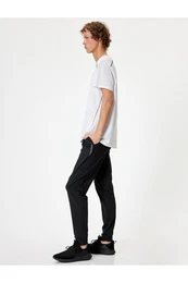 Slogan Printed Pocket Detailed Jogger Sports Sweatpants