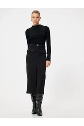 Basic Stand Collar Knitwear Sweater Long Sleeve