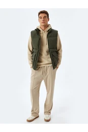 Sweatpants with Waist Tie and Pocket Stitching Detail, Cotton