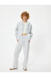 Raised Hooded Oversize Kangaroo Pocket Sweatshirt