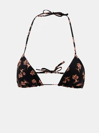 Black Patterned Swimsuit Top Underwear - Women