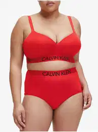 Red bikini top Demi Bralette Plus Size High Risk Red Cal - Women's