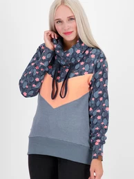Blue women's patterned sweatshirt - Women