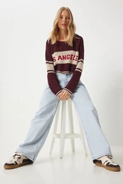 Happiness stanbul Women's Ice Blue Wide Leg Loose Jeans