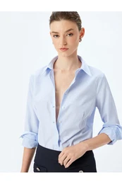 Classic Collar Long Sleeve Slim Fit Shirt