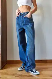 Women's Wide Leg Baggy Denim Trousers 388