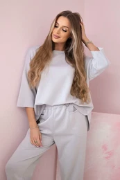 Kesi Woski Set sweatshirt + pants buttery fabric grey