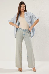 Light Blue Low Waist Boyfriend Jeans