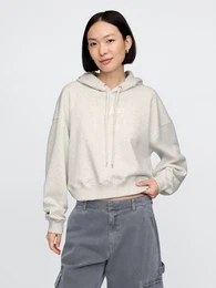 Crop sweatshirt with logo - Women's