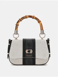Black-cream small women's handbag - Women's