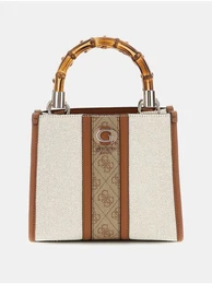 Brown-cream handbag - Women's
