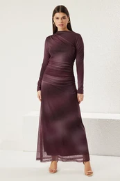 Purple Gradient Knit Dress