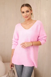 Kesi Woski V-neck sweater candy pink