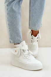 PM1 High sneakers with pouch on platform white Saramis