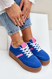 PG2 Women's Platform Sneakers Navy Dravinnia