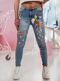 Spodnie damskie jeansowe skinny JEANZI