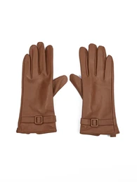 Brown women's gloves - Women's