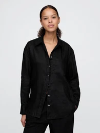 Linen Oversize Shirt Big Shirt - Women's