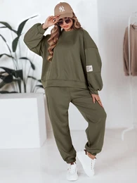 Komplet dresowy damski one size oversizowy DRESIS oliwkowy