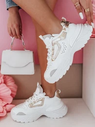 Sneakersy damskie na platformie CELESTIC biae