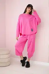 Kesi Woski Cotton sweatshirt pants set light pink