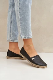 Elegant Leather Women's Espadrilles