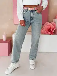 Spodnie damskie jeansowe mom fit MERTINE niebieskie