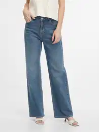Blue women's wide leg jeans - Women