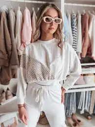 Bluza damska oversize ELEGRA ecru
