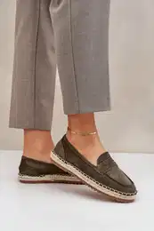 PH2 Dmsk espadrilky s jutovm pletenm na ploch podrce tmav zelen Shilova