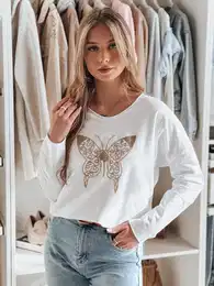 Bluzka damska one size oversize FLOFLY biaa