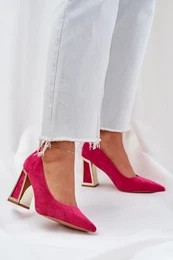 PS1 Elegant Heels On A Stiletto Pointed Toes Fuchsia Falseki
