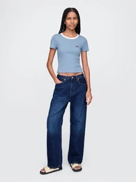 Ribbed crop t-shirt - Women's