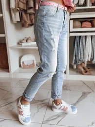 Spodnie damskie jeansowe mom fit DEMILOVE niebieskie