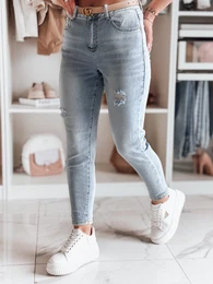 Spodnie damskie jeansowe mom fit MOMWAY niebieskie