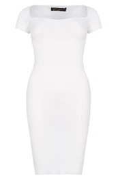 Z2016 WOMEN'S DRESS-PLAIN WHITE