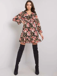 Dress-DHJ-SK-12220-2.14P-Black-Pink