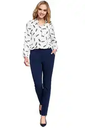 Narejena iz ustev enske hlae M303 Navy Blue