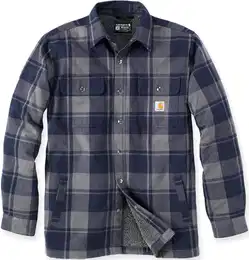 Heavyweight Flannel Sherpa Hemd, blau, Gre S fr Mnner