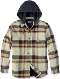 Rugged Flex Flannel Hooded Hemd, braun, Gre XL fr Mnner