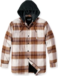 Rugged Flex Flannel Hooded Hemd, braun, Gre 2XL fr Mnner