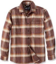 Rugged Flex Flannel Plaid Hemd, braun, Gre L fr Mnner