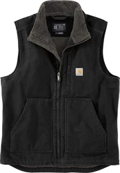 Carhartt Duck Mock Neck Weste Sherpa schwarz